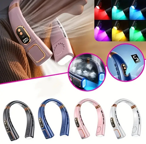 VENTILADOR DE CUELLO PORTATIL CON LUZ LED